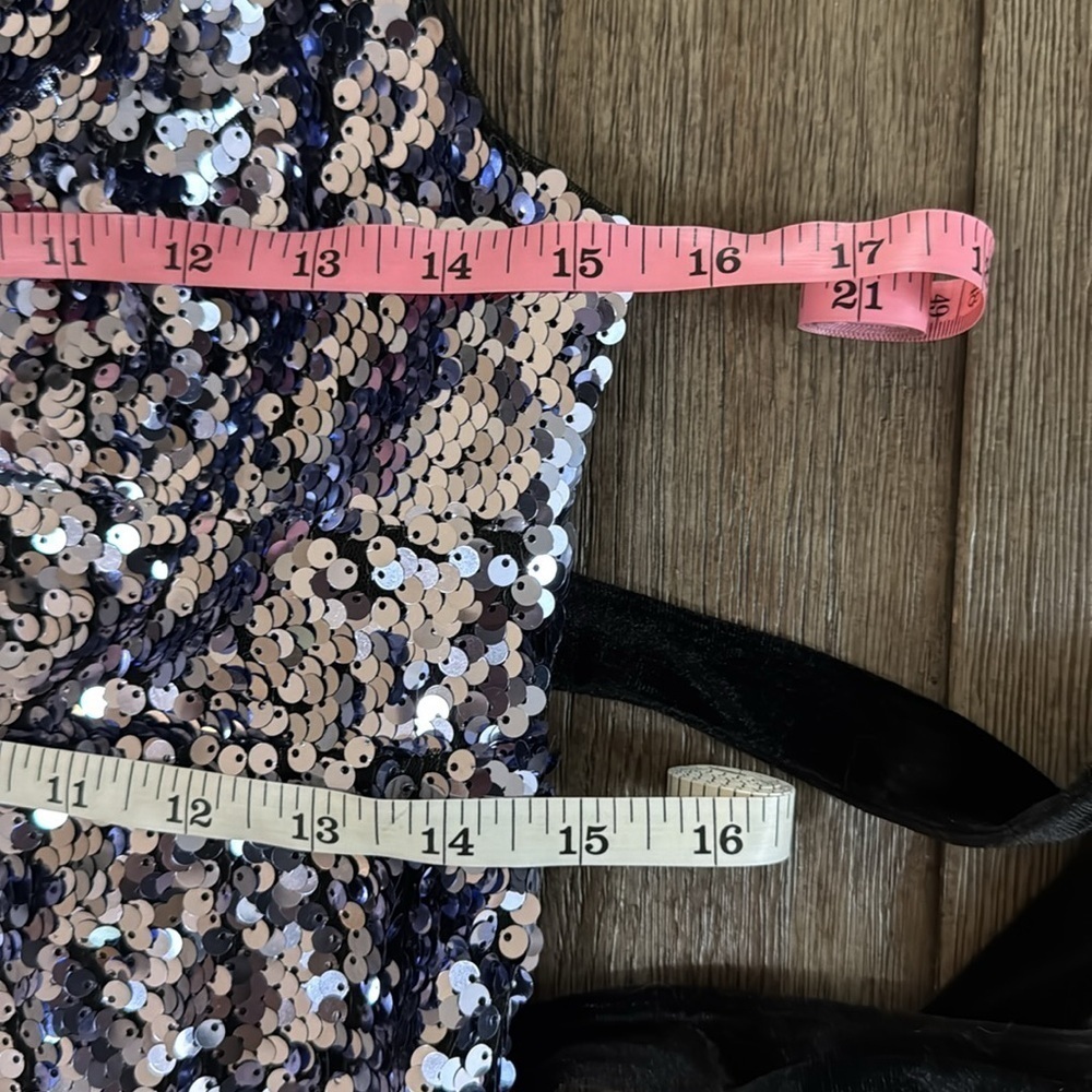 Free People Sequin Siren Ruffled Mini Dress - Picture 13 of 14